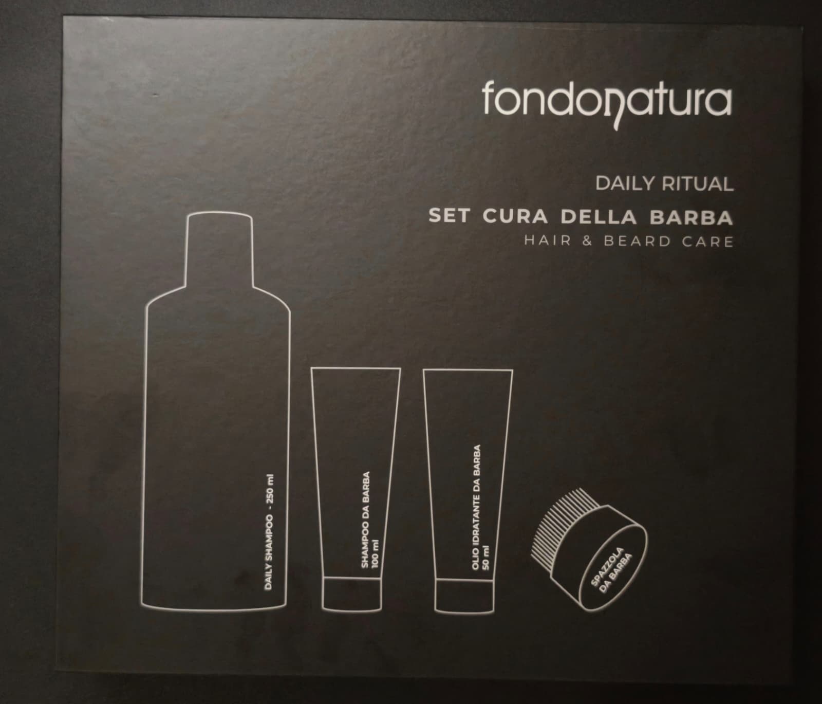 BOX KIT CURA DELLA BARBA HAIR & BEARD CARE FONDONATURA - immagine 2